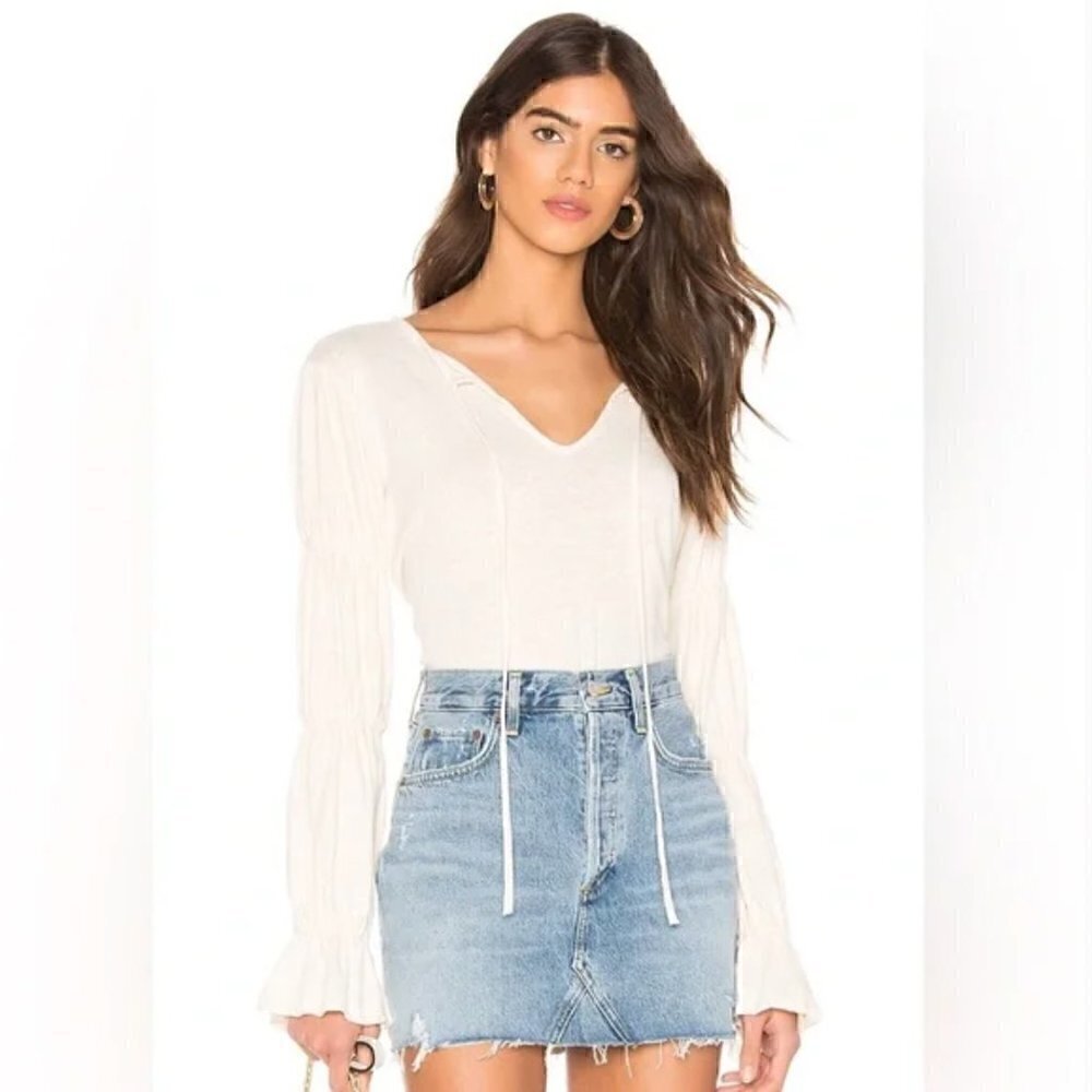 LNA / Revolve Xara Blouse in Jet Stream Size S NWT